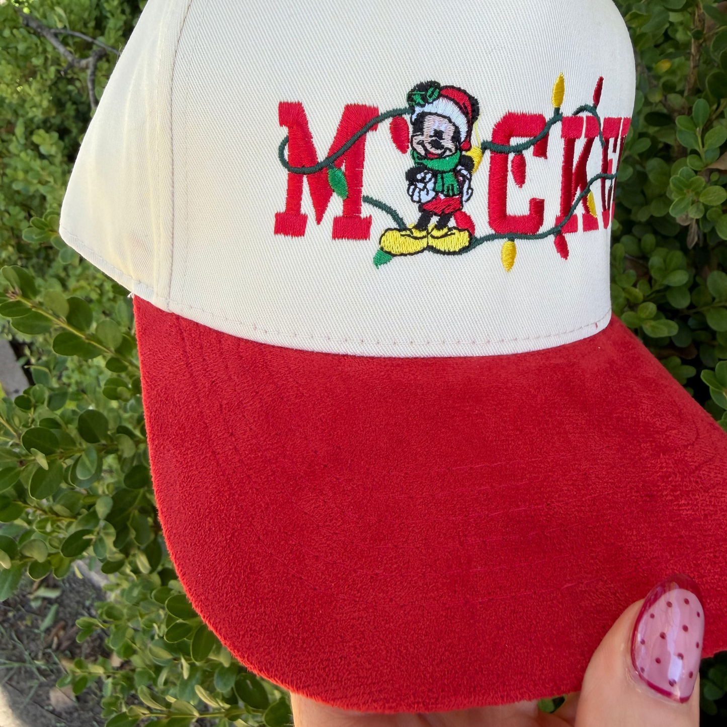 Christmas Mickey Suede